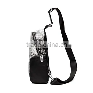 Factory Fashion Design Genuine Leather Chest Bag Shoulder Bags for Man thumbnail-3