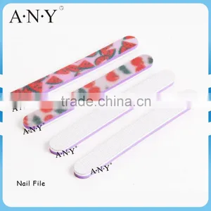 Nail Art Care Rough Sand Wite Paper Plus Sponge Oval Nail File 100/180 Grit thumbnail-1