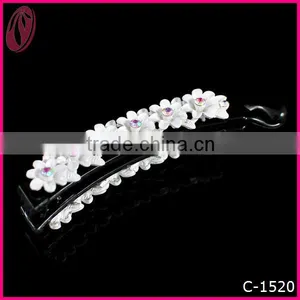 America Fashionable Elegant Rhinestone Hair Accessories Banana Hair Clips thumbnail-1