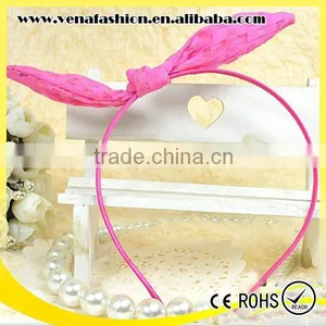 Metal Fabric Rabbit Style Girls Colors Alice Band thumbnail-3