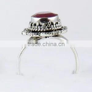 Power Love !! Ruby 925 Sterling Silver Ring, Indian Silver Jewelry, Wholesale Silver Jewellery thumbnail-6