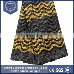 Embroidery Tulle Lace Fabric African for Wholesale Wedding Dress Lace Fabric thumbnail-4