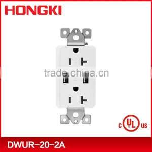 UL CUL Listed 120V 20A 60HZ Usb Plug Wall Socket With USB Charger thumbnail-1