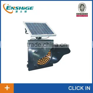 LED Solar Traffic Flashing Light Yellow 400 Quality Choice thumbnail-1
