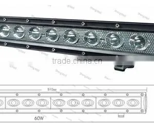 20" 60W CREE LED Light Bar Single Row IP67 9--32V Wholsale 1year Warranty Led Light Bar CREE 20" Single Row Led Bull Bar Light thumbnail-1