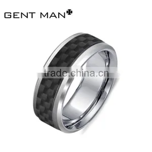 8mm Titanium Carbon Fiber Ring Engagement Couple Rings thumbnail-1