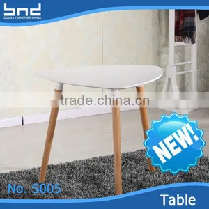 Modern Design White Triangular Restaurant MDF Coffee Side Table S005 Quality Choice thumbnail-1