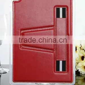 Ultra-thin Frosted TPU Soft Shell PU Leather Back Case Cover for Samsung Galaxy Tab T211 P3200 T230 With Elastic Band thumbnail-1