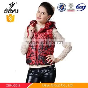 Waistcoat Design for Woman Lightweight Feather 100% Polyester Customized Women Waistcoat Cheap Vest thumbnail-2