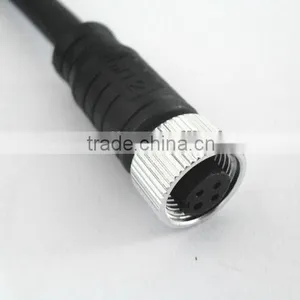 Water-repellent Metallic Nut Threaded Coupling 4 Pin Cable Connector thumbnail-4