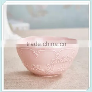 Ceramic Floating Flower Bowl With Flower Emboss thumbnail-4