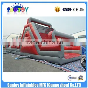 Outdoor Adult Xtreme Rush Inflatable Obstacle Course / Castle Slide With Climbing Wall thumbnail-5