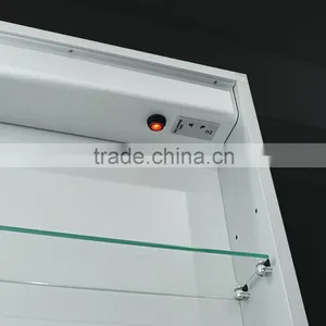 LED Mirror Cabinet With Sensor, Demister and Shaver for Modern Bathroom thumbnail-4