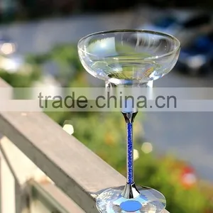 Stocked,Eco-Friendly Feature and Glass Drinkware Type Diamond Shaped Whisky Glass Gold Color Stem Using Wendding thumbnail-3