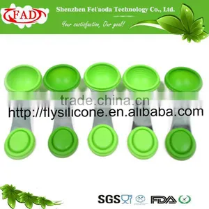 Kitchen Tableware Silicone Measuring Spoon With Stainless Steel Handle thumbnail-1