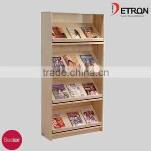 Customized Magazine Display Rack; 4-Tier MDF Magazine Display Rack thumbnail-1