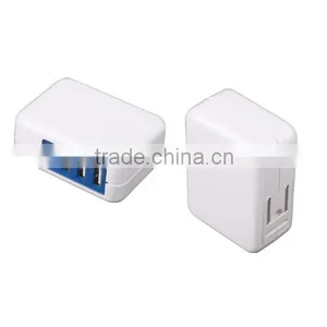 CE/FCC/RoHs Approved USA/EU Plug Rechargeable Mobile Phone Charger With Dual Usb 5v 1a/2.1a for Iphone and Tablet thumbnail-5