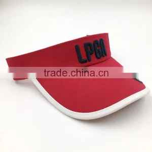 High Quality 100% Cotton Twill 3D Embroidery UV Protection Sun Visor Cap thumbnail-3