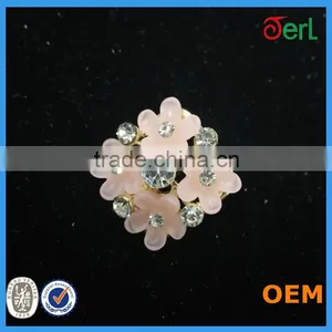 Alloy Flower Button Rhinestone Button thumbnail-5