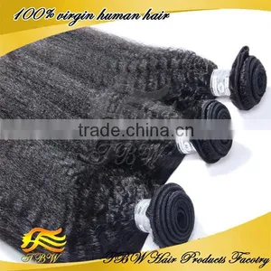 2015 Hot !!! Wholesale Cheap 100% Unprocessed Virgin Mongolian Human Kinky Straight Yaki Hair Weave thumbnail-6