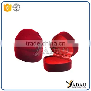 Fashion Heart Shape Flocking Jewelry Packaging Box Wholesale thumbnail-1