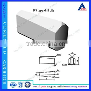 K3 Type Hard Metal for Rock Drilling Tools Tungsten Carbide Drill Bits thumbnail-1