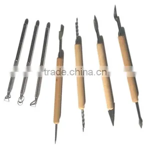 Zipper Bag Pack Wooden Modeling Clay Tool Set for Sculpting thumbnail-2