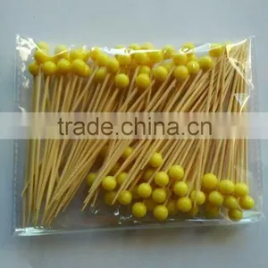 High Quality Craft Fruit Pick Bamboo Stick Cheap Natural Bamboo Fruit Kabob Sticks thumbnail-3
