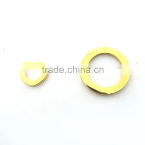 Nickel Free Stainless Steel Heart Shaped Circle Shaped Charms for Kid Jewelry thumbnail-2