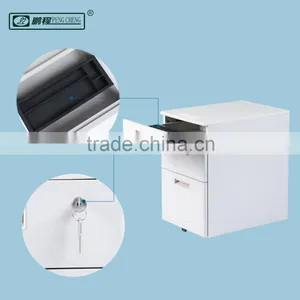 Auto-lock Function Light Gray3 Drawer Steel Mobile Cabinet thumbnail-4