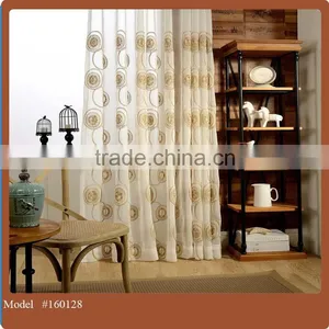 Home Decoration Poly Cotton Embroidery Window Curtain / Window Drapes thumbnail-1
