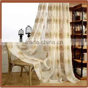 Home Decoration Poly Cotton Embroidery Window Curtain / Window Drapes thumbnail-2