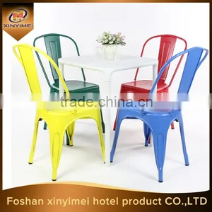 Colorful Fashion Stacking Dining Metal Chair thumbnail-1