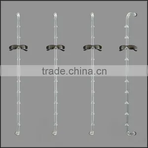 Wall Mounted Eyewear Display Rods;acrylic Sunglasses Display Poles;eyeglasses Display Bars thumbnail-1