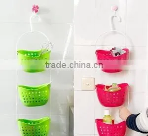 Hanging Drain Holder Sink Basket Bathroom Kitchen Storage Racks Organizers thumbnail-2