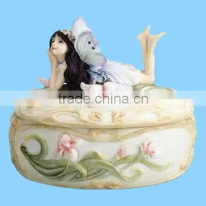 Resin Figurine Fairy Home Decor Gifts Jewel Trinket Box thumbnail-1