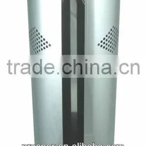 Metal Toilet Paper Holder With Lid Standing in the Floor thumbnail-1