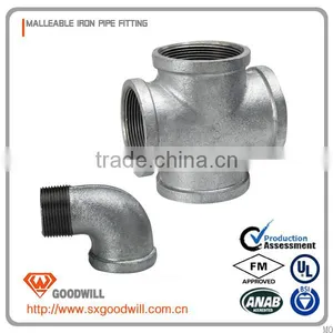 Cross Beaded Equal 90 Degree Malleable Iron Fittings thumbnail-4
