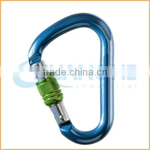 Fashion High Quality Zinc Coated Carabiner With Safety Nut and Screw thumbnail-1