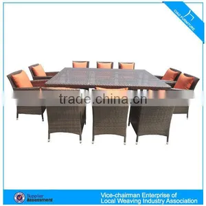 Modern Outdoor Restaurant Furniture Large Rattan/wicker Dining Table and Chair (2107T+2039C) thumbnail-2