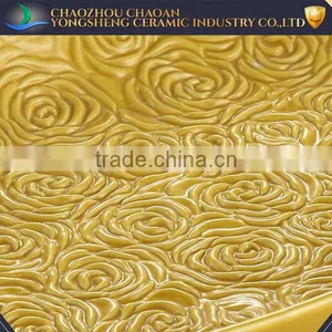 Wholesale Home Yellow Ceramic Dessert Dry Fruit Plate Decoration thumbnail-3
