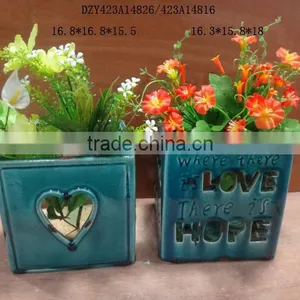 Fancy Square Vase Ceramic Flower Vase thumbnail-1