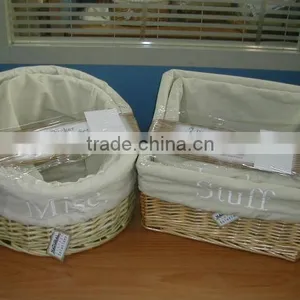 Wicker Trash Basket thumbnail-1