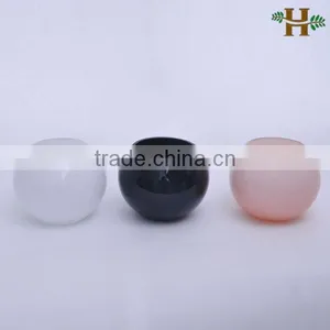 Hand Blown White Round Glass Vases for Wedding Decoration Centerpieces, White Round Glass Bowl Vase thumbnail-2