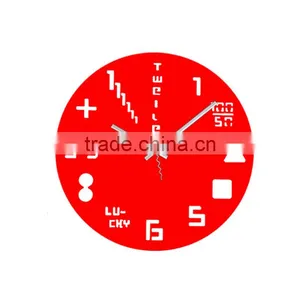 Supply Fashion DIY Graphics Digital Clock / Wall Clock --red thumbnail-1