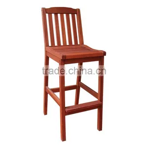 High Quality Best Selling Eco Friendly Wooden Armless Bar Chair With Footrest From Viet Nam thumbnail-1