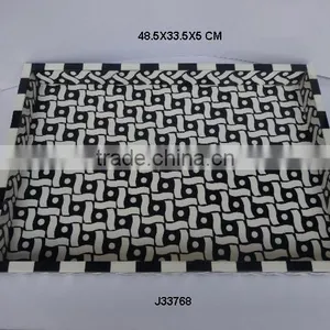 Bone Tray Reapet Patterns Design in Black and White Colours Size Can be Customized thumbnail-1