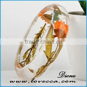 Latest Trendy Style 65mm Dried Real Pressed Flower Bracelet thumbnail-2