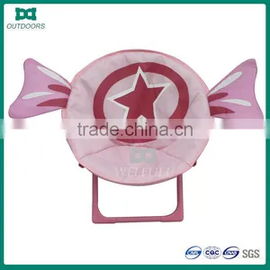 Pink Protable Outdoor Folding Chair Camping Moon Chair thumbnail-1