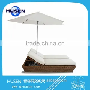 2016 Updated Double Rattan/wicker Daybed With Wheels WYHS-D055, Wicker Furniture/Garden Patio Furniture/outdoor Furniture. thumbnail-1